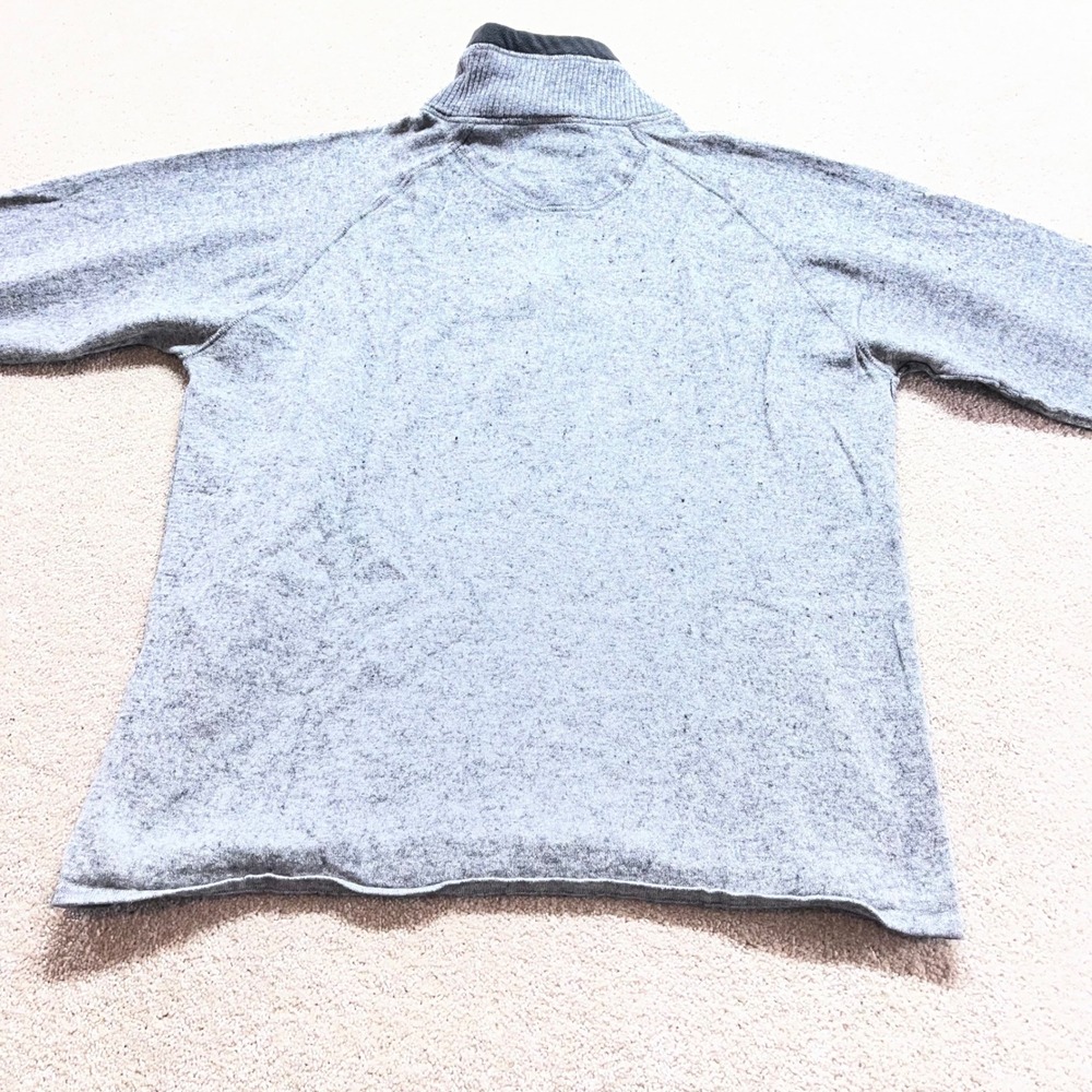 The North Face Quarter Zip Sweater Mens XL Gray Cotton Wool Blend Fleece Collar - Picture 9 of 11
